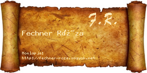 Fechner Róza névjegykártya